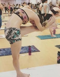 Hot yoga class